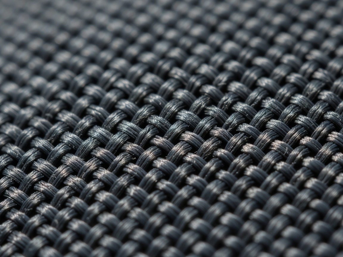 Extreme macro shot of high-denier ballistic nylon fabric weave