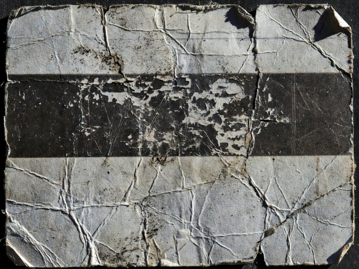 Macro texture of a distressed magnetic stripe subway ticket